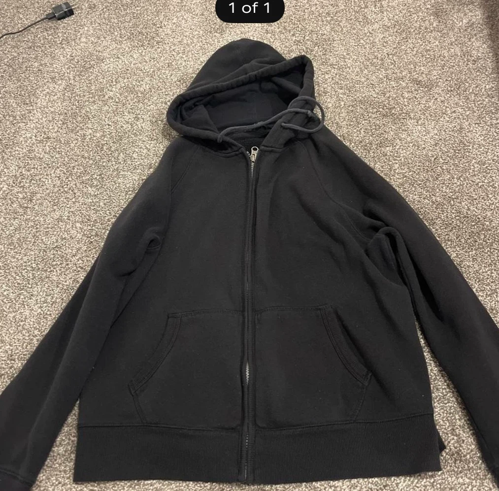 Black Zip-Up Hoodie