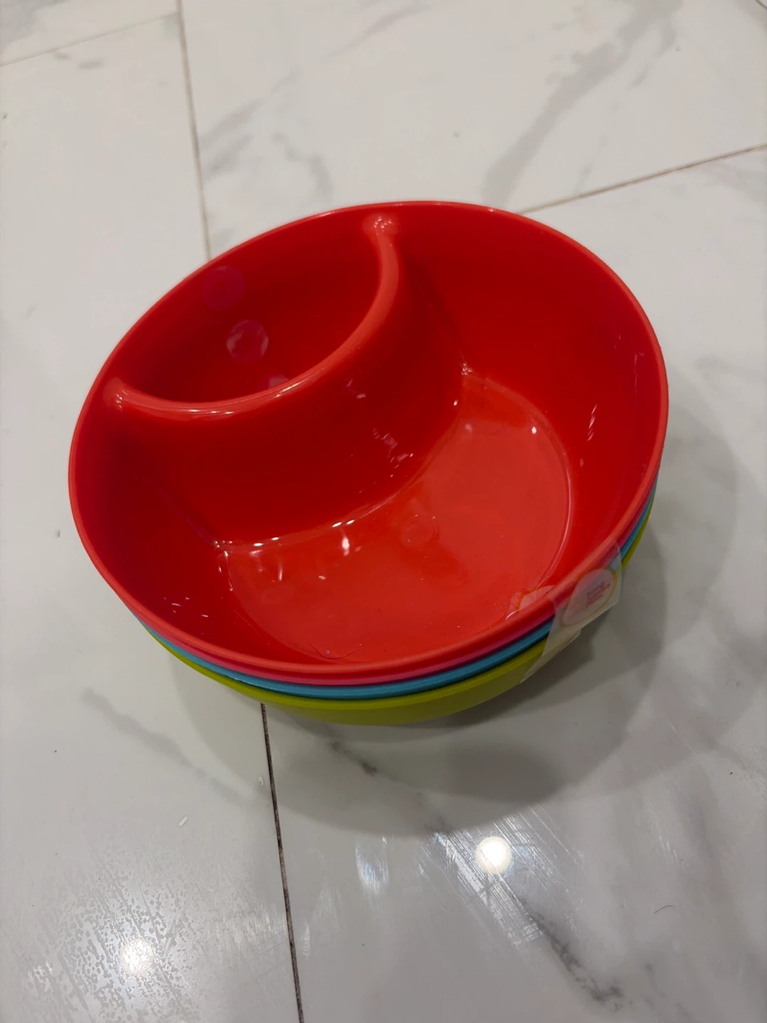 Plastic Divided Snack Bowl