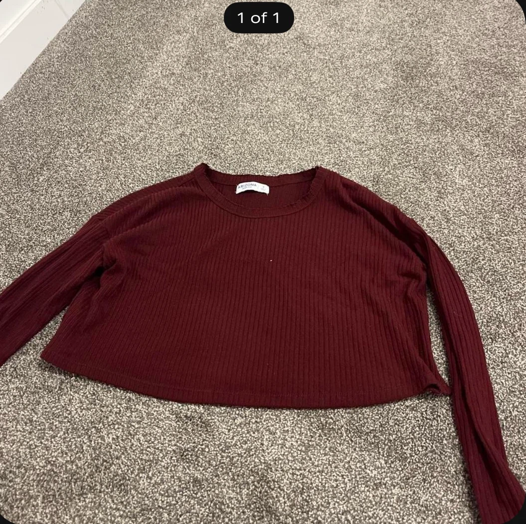 Arizona Ribbed Long Sleeve Cropped Top