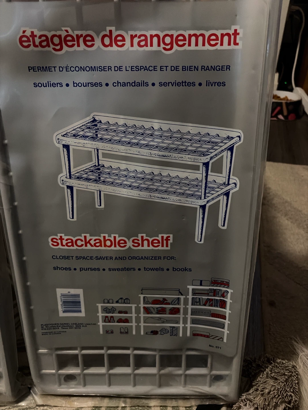 (2) Stackable Shelf Organizer - Closet Space Saver - photo 2