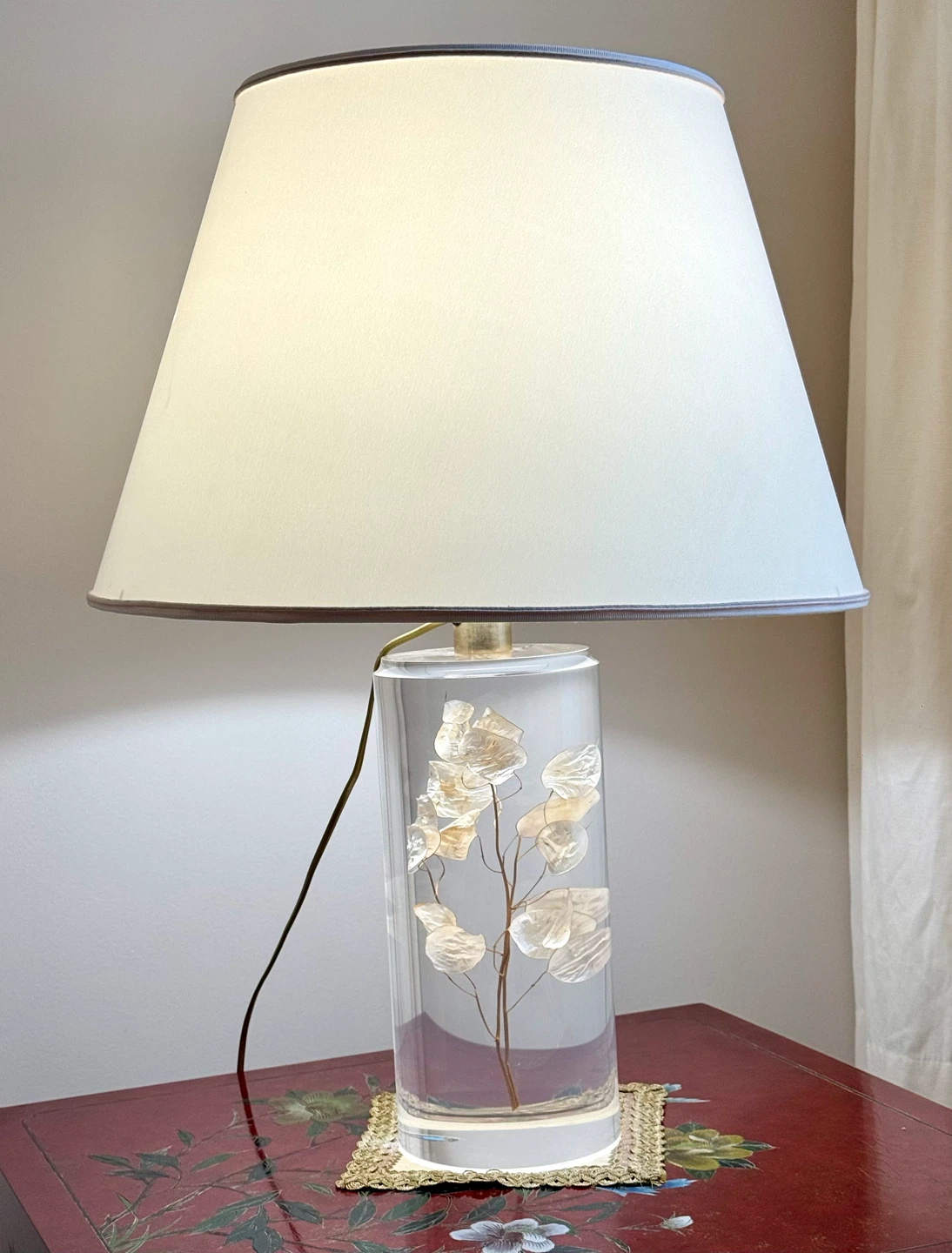 Elegant Italia Roma Clear Cylinder Table Lamp