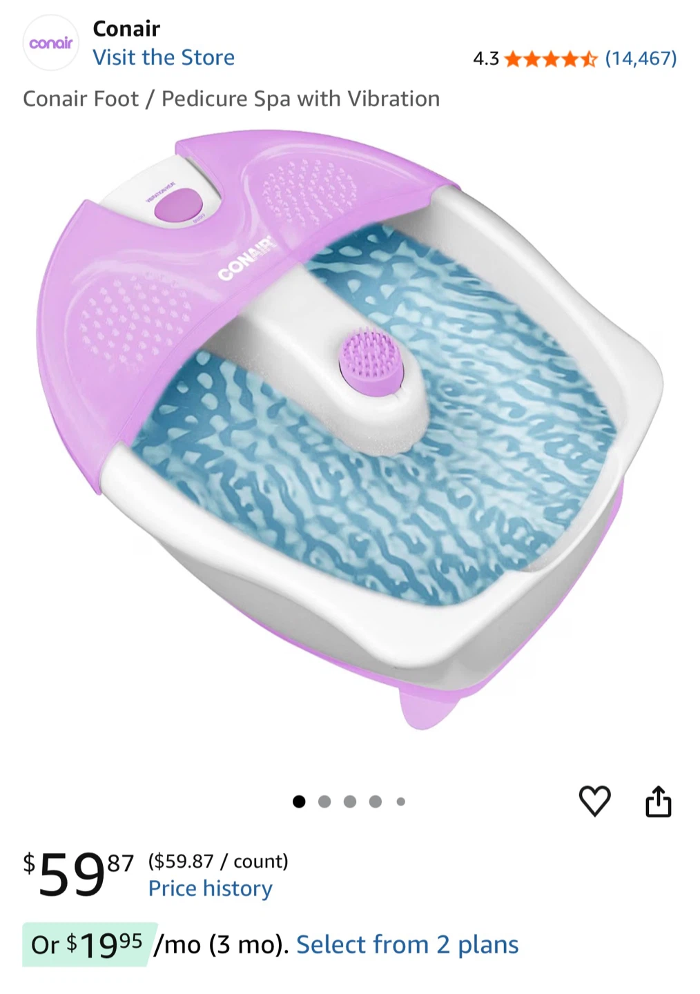 Conair Foot / Pedicure Spa with Vibration - photo 5
