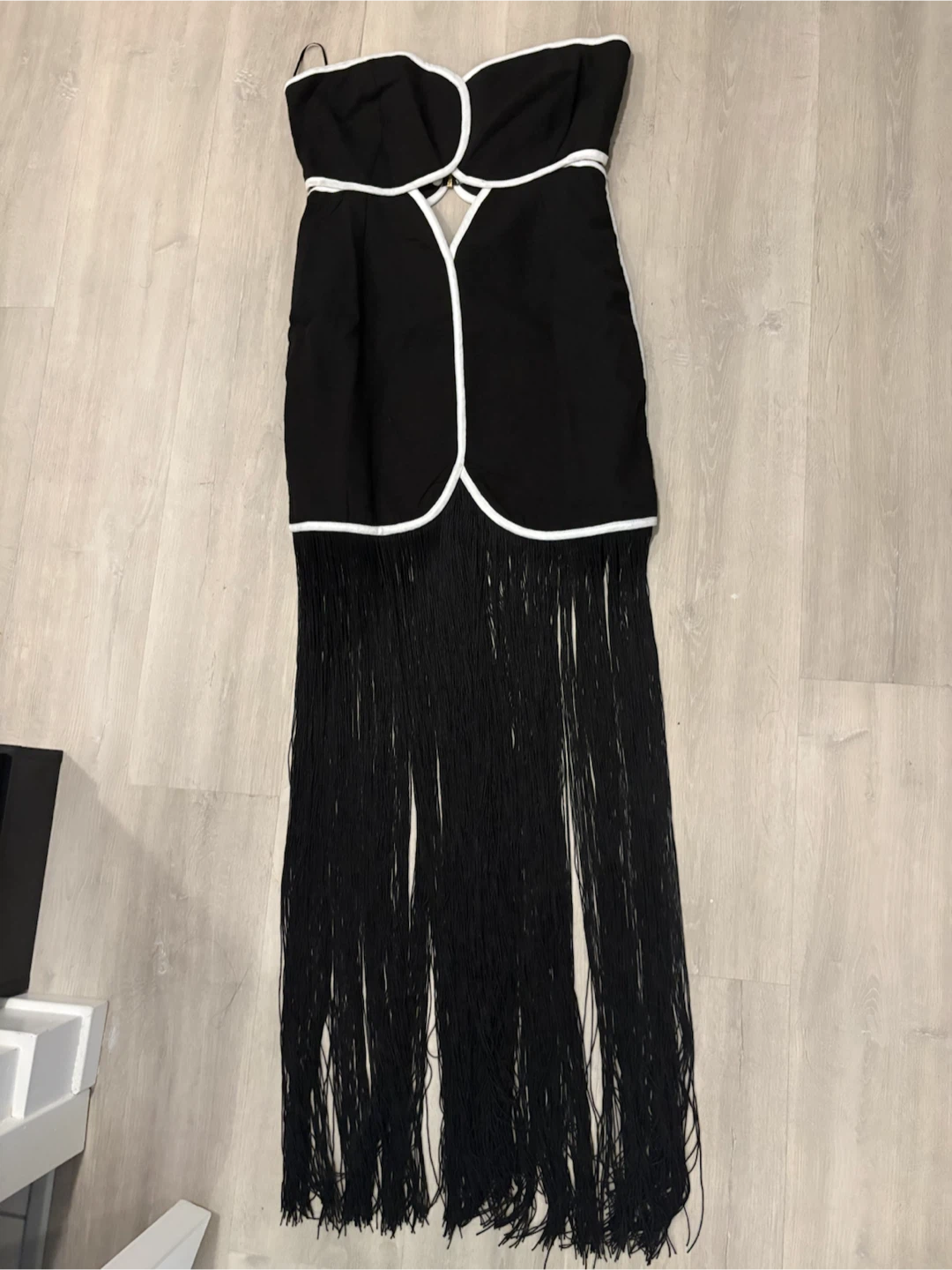 Hello Molly Black Fringe Dress - Medium - photo 2