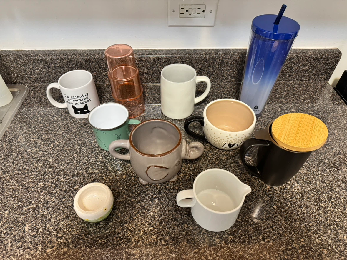 Assorted Mugs and Drinkware Collection