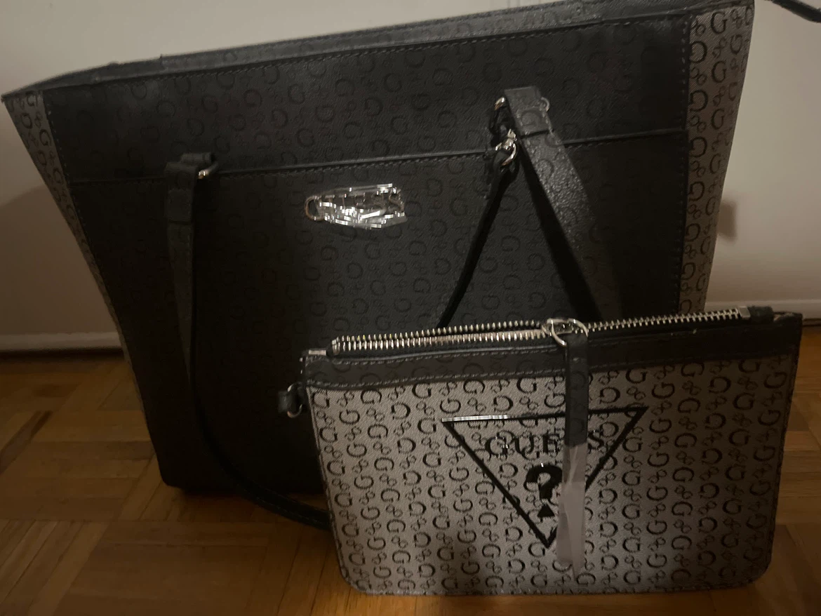 GUESS Grey/Light Grey Tote Bag - photo 5