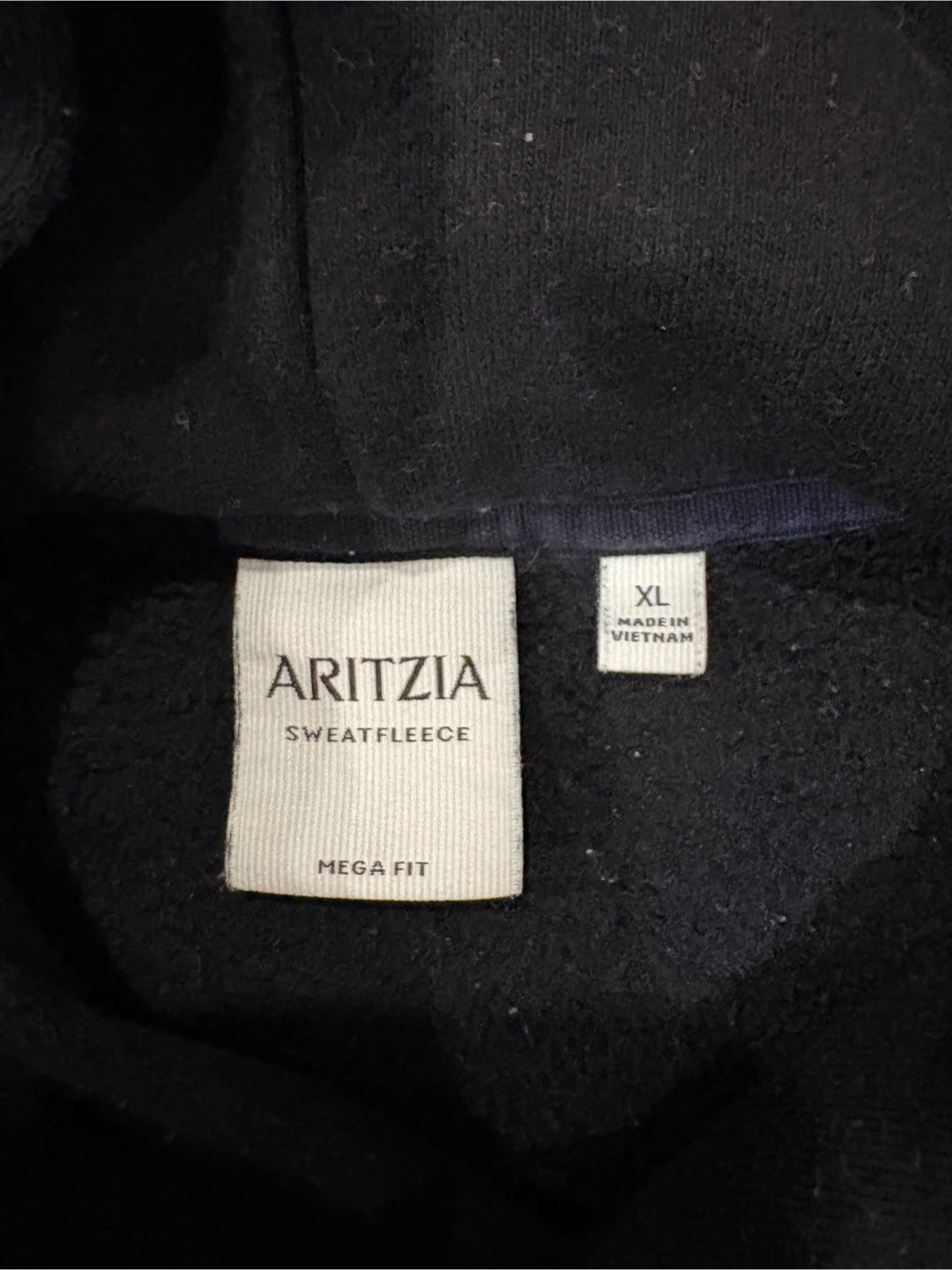 Aritzia Black Sweatfleece Mega Fit Hoodie - photo 3