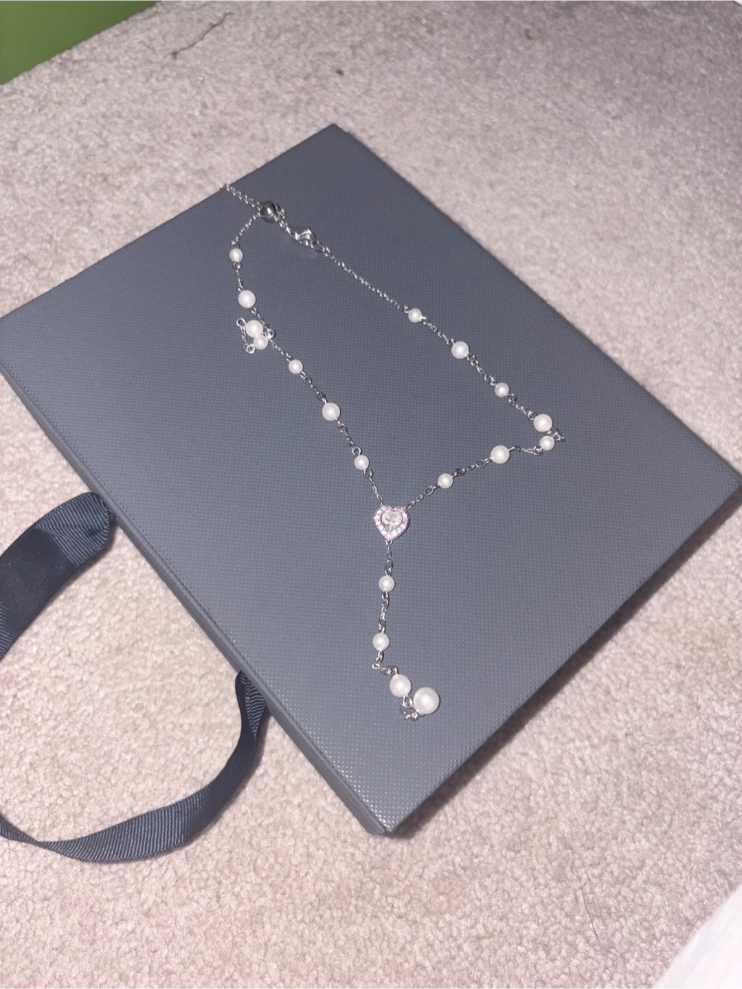 swarovski Pearl and Heart Pendant Necklace - photo 2
