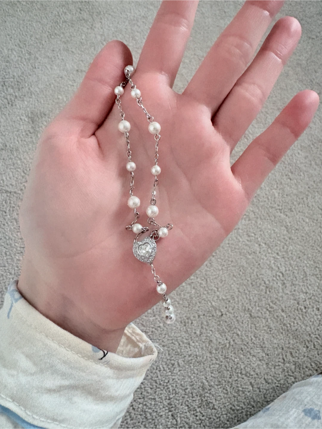 swarovski Pearl and Heart Pendant Necklace - photo 3