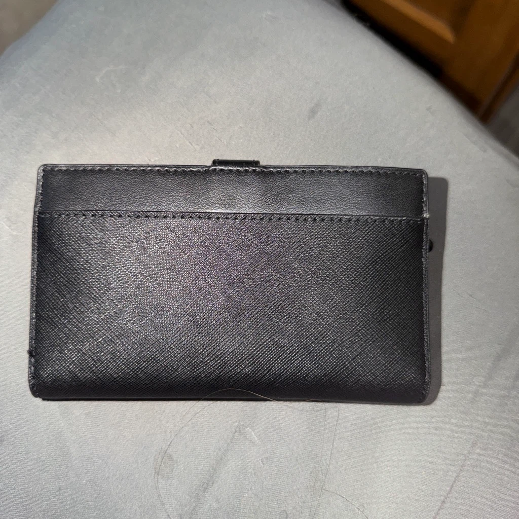 Michael Kors Black Saffiano Leather Card Holder Wallet - photo 3