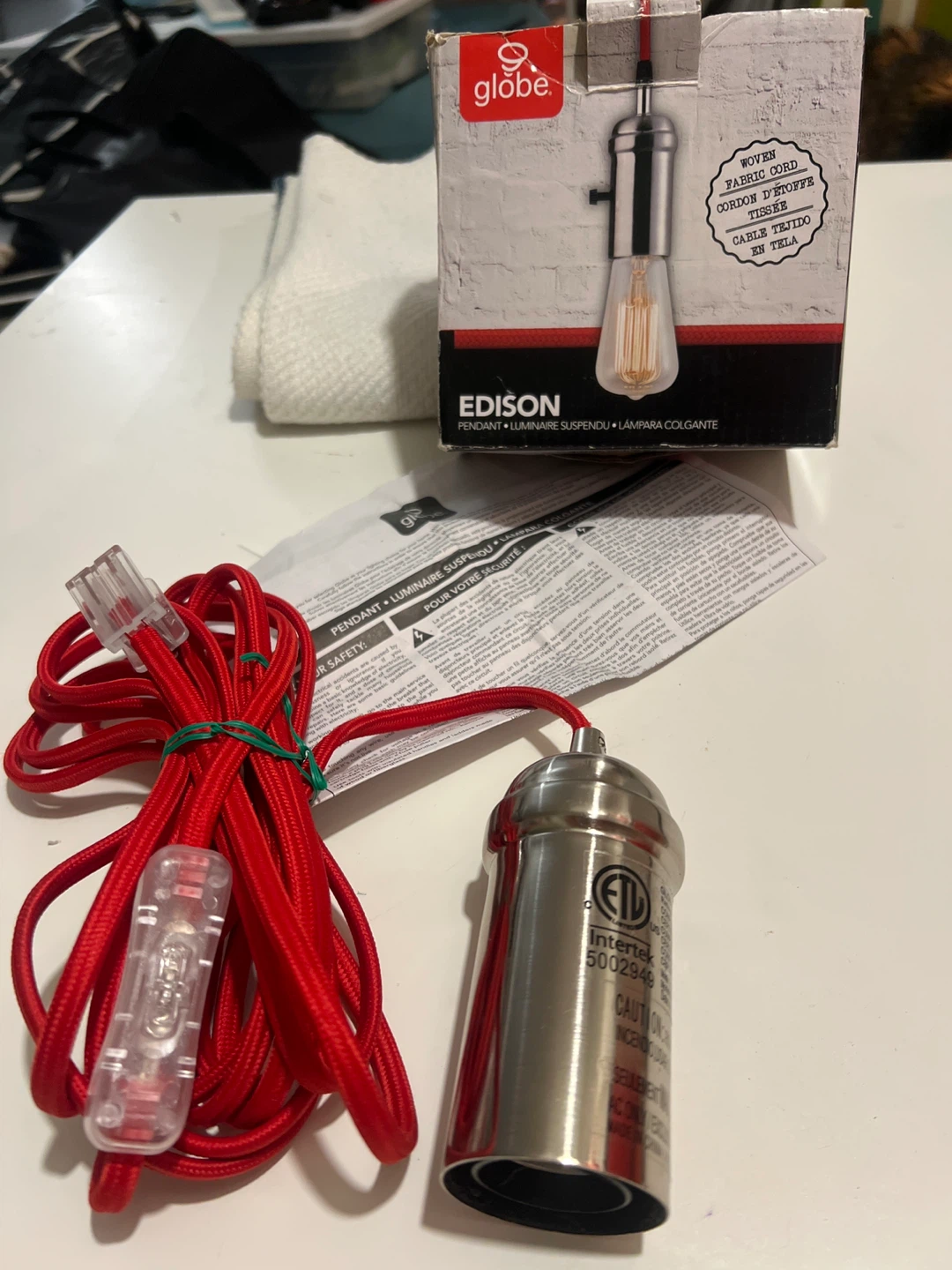 Globe Electric Edison Pendant Light Fixture