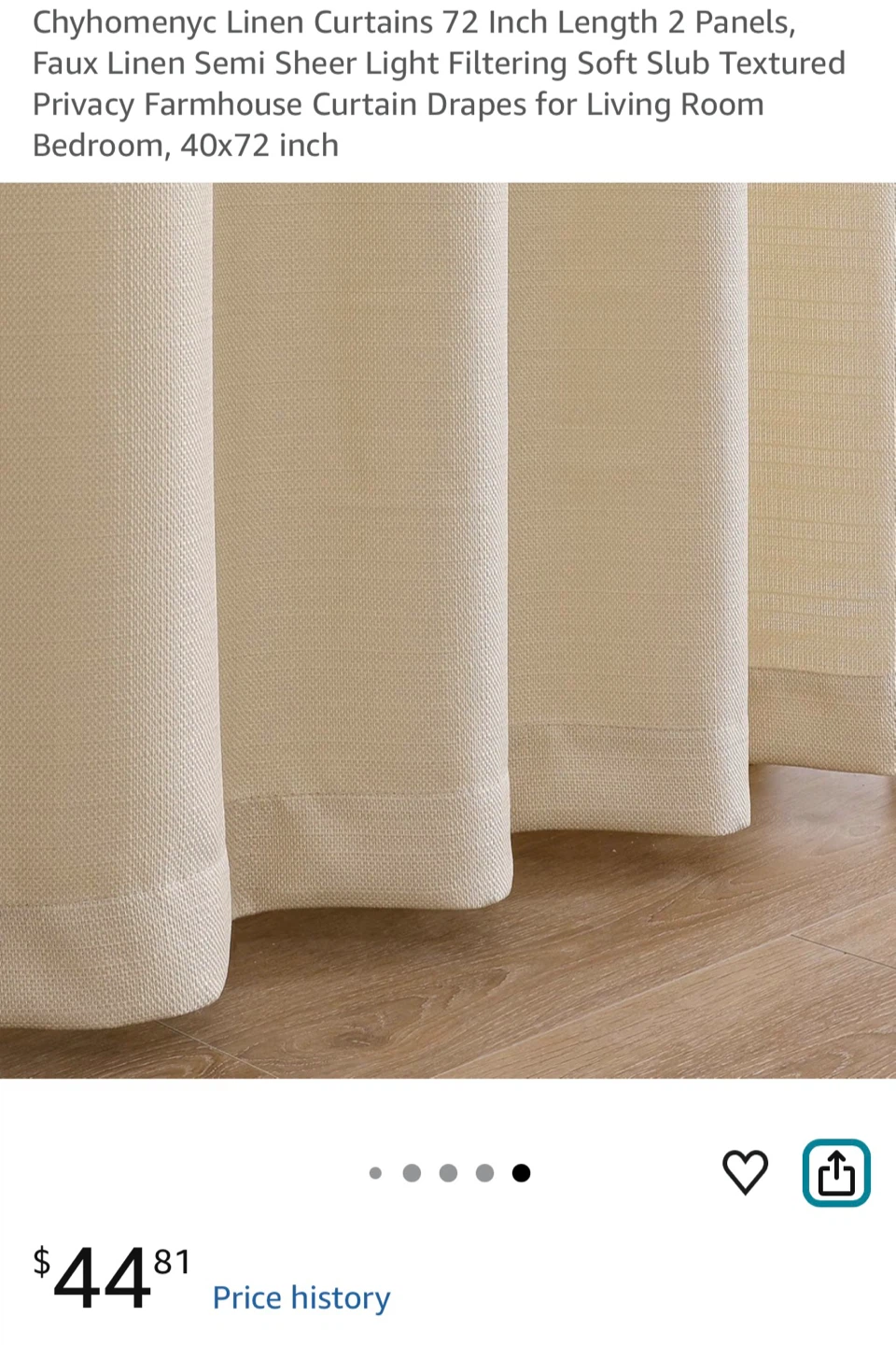 Chyhomenyc Linen Curtains 72 Inch - photo 3
