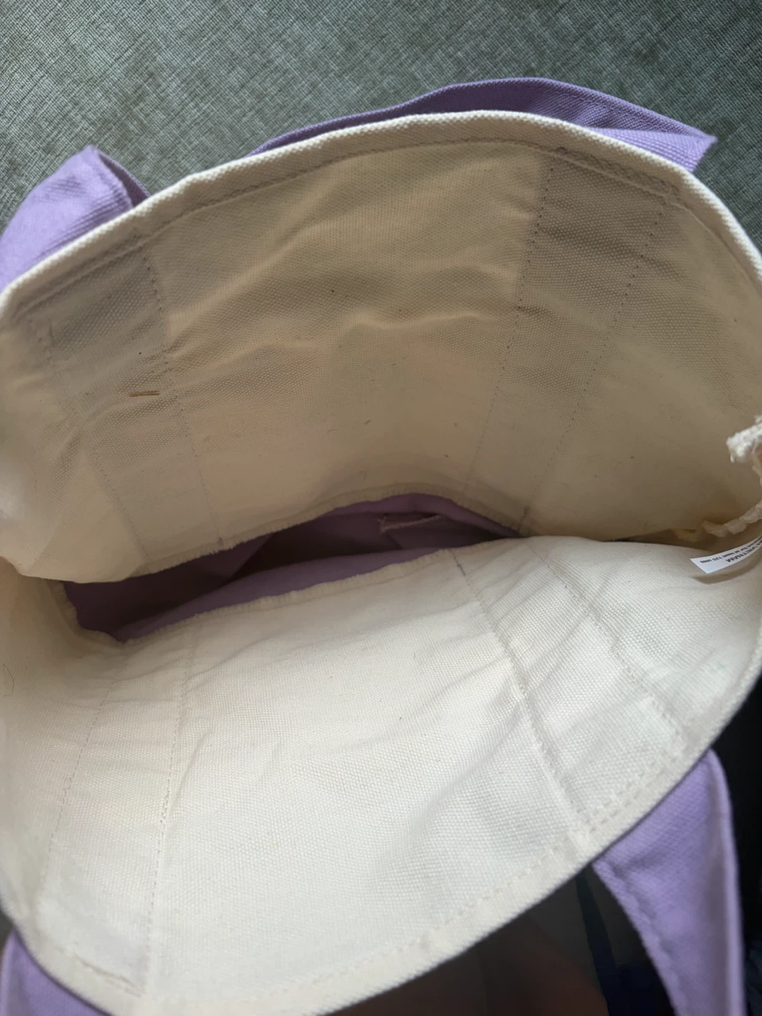 Trader Joe's Canvas Tote Bag - Purple & Cream - photo 2
