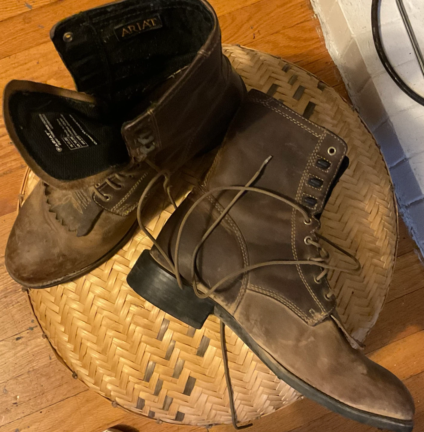 Ariat Heritage Lacer Distressed Brown Leather Lace Up Boots - photo 3