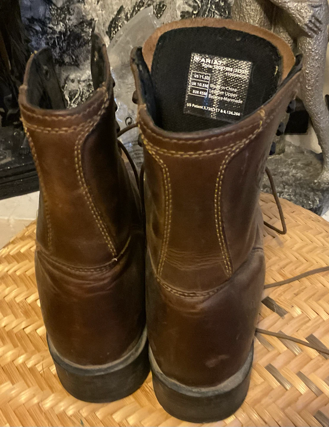 Ariat Heritage Lacer Distressed Brown Leather Lace Up Boots - photo 4