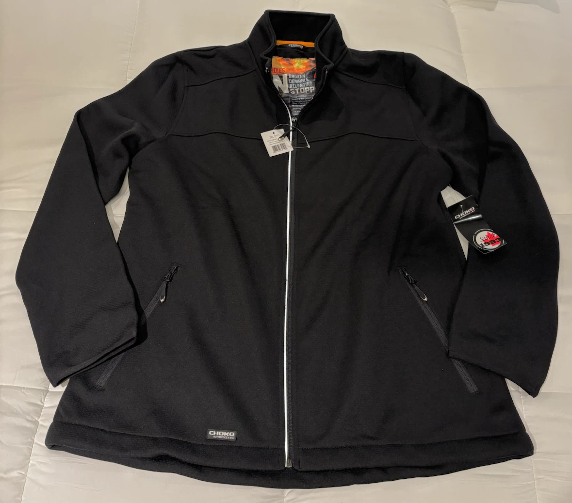 Choko Authentics Ladies 2XL/2TG Black Full Zip Jacket