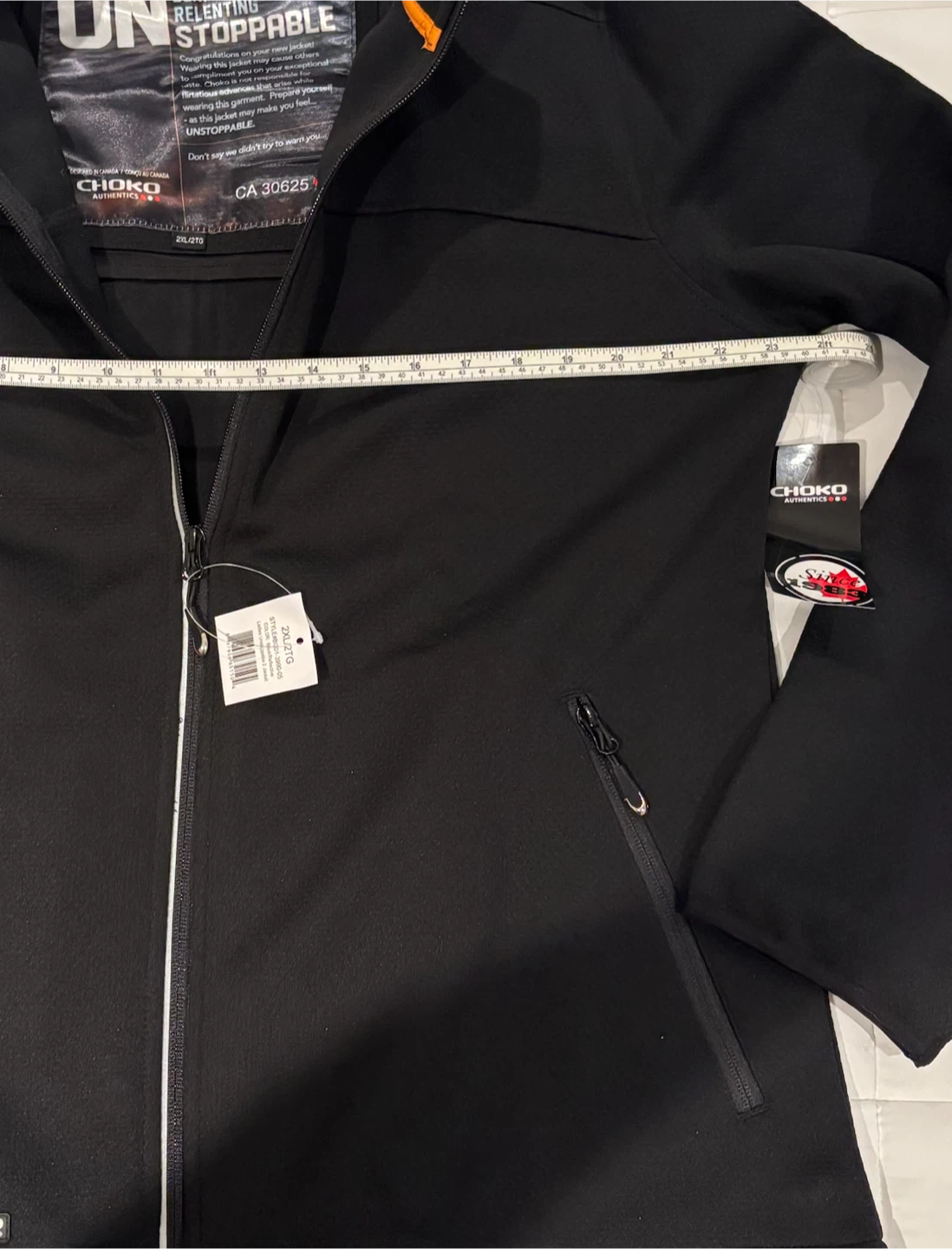 Choko Authentics Ladies 2XL/2TG Black Full Zip Jacket - photo 5