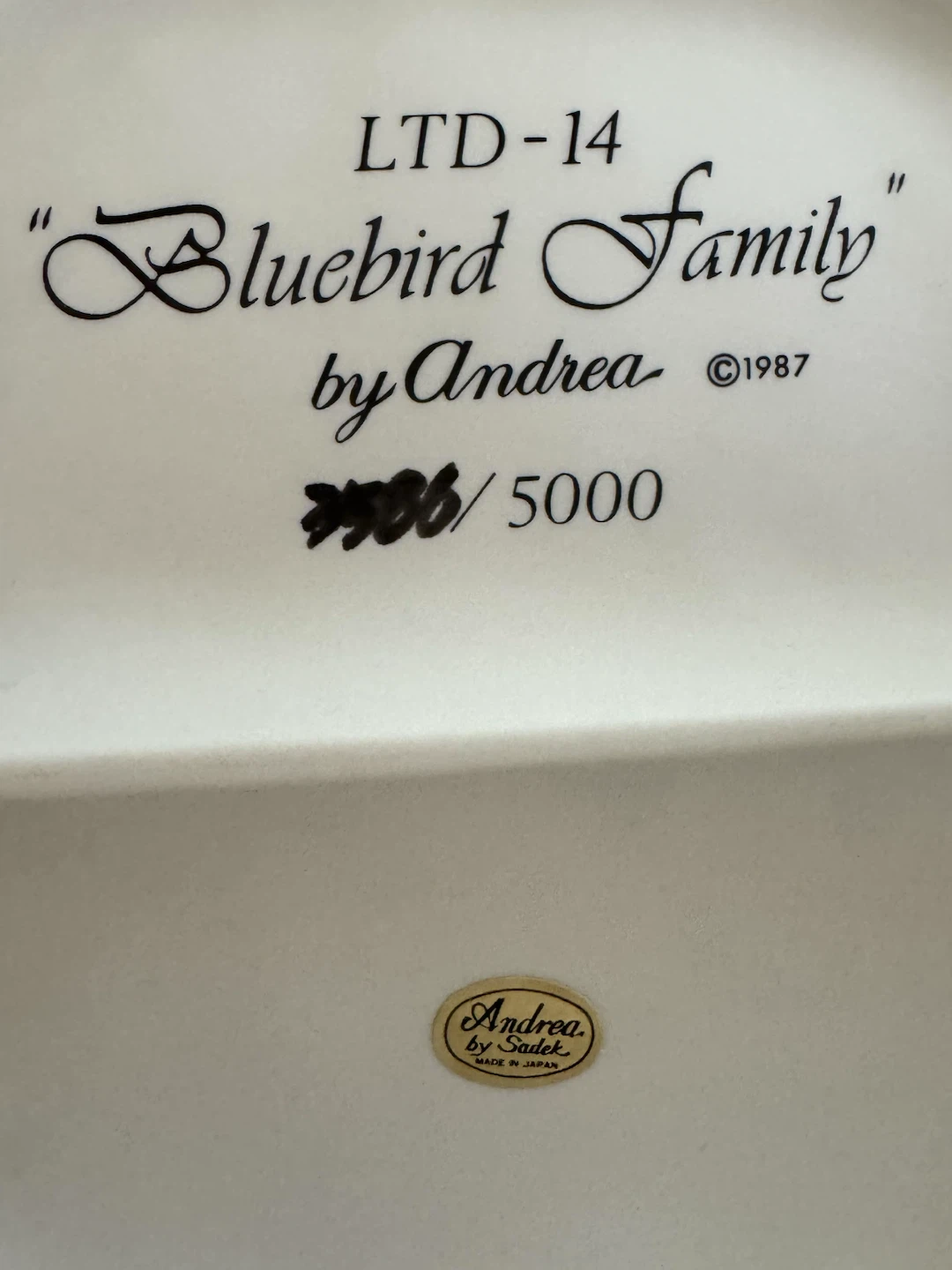 Andrea by Sadek "Bluebird Family" Figurine LTD-14 - photo 2