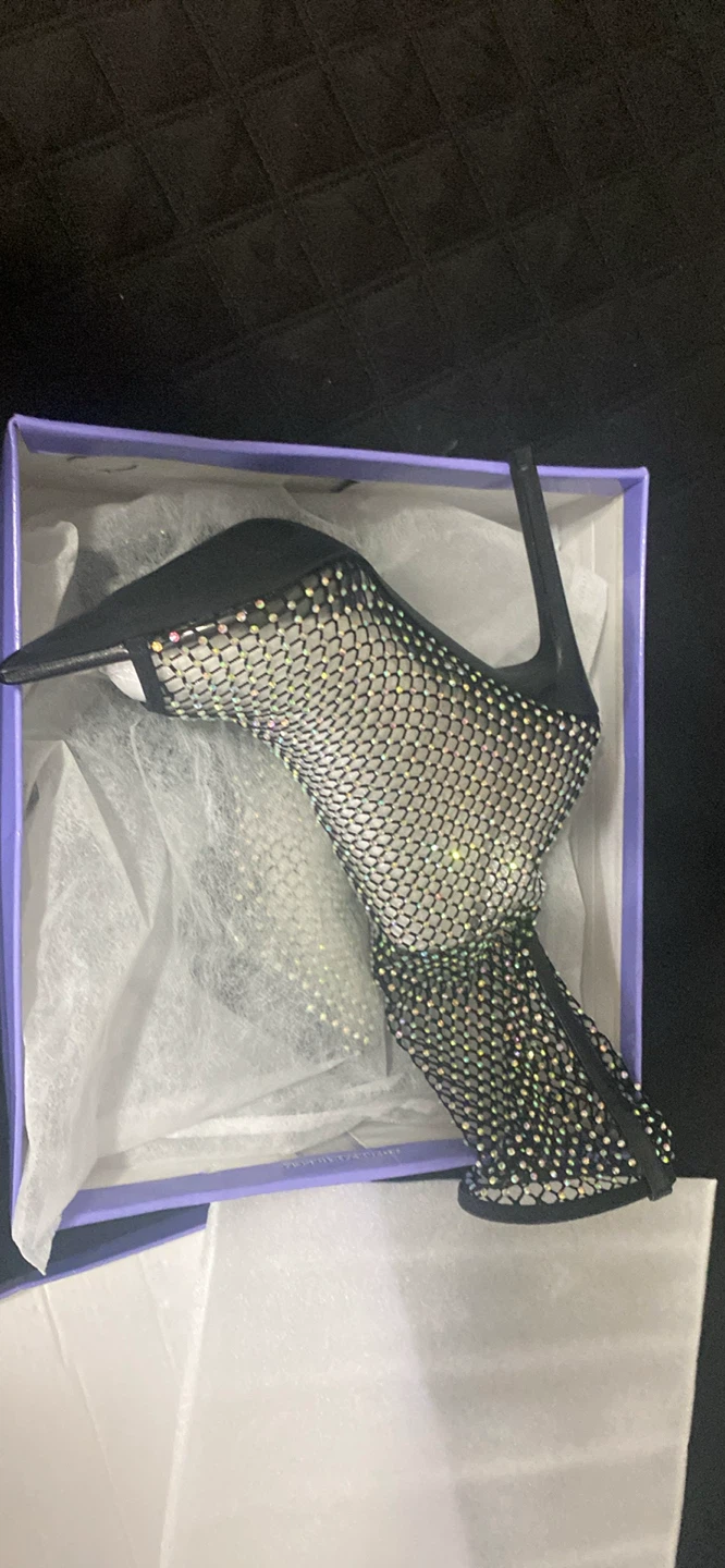 Sparkly Rhinestone Heeled Boots