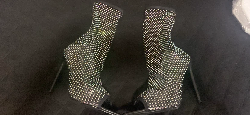 Sparkly Rhinestone Heeled Boots - photo 2