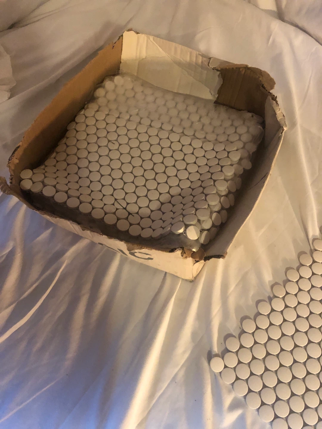 White Penny Round Tiles (Partial Box) - photo 2