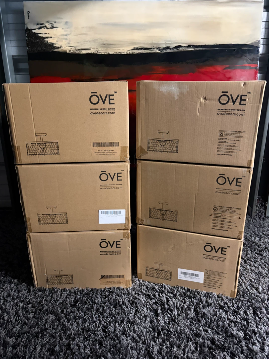 OVE Modern Farmhouse 5-Light Linear Pendant Chandelier - photo 2