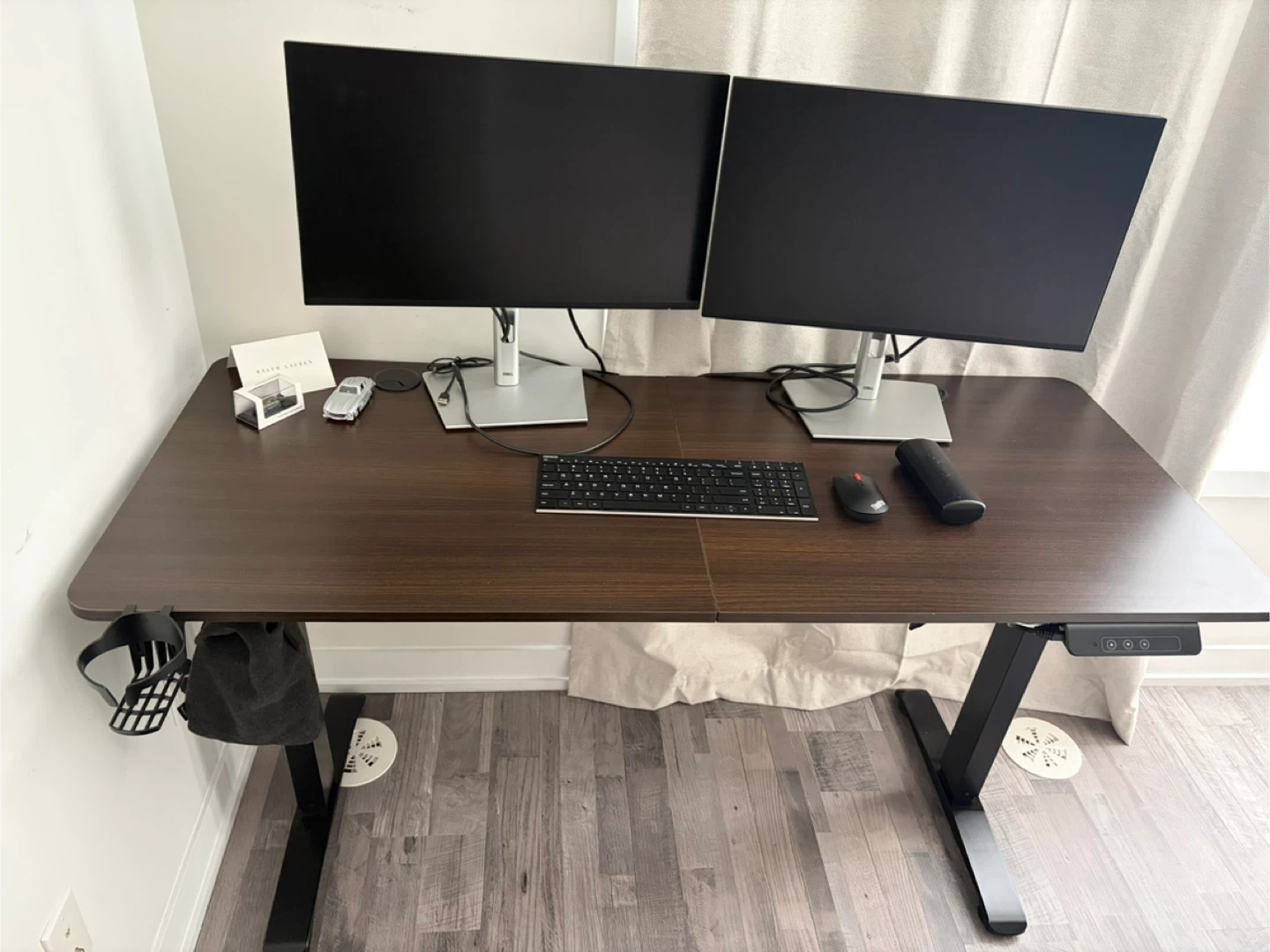 Adjustable Standing Desk with Monitor Mount and Bag