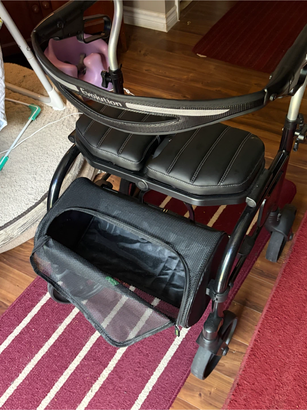 Evolution Rollator Walker with Seat and Bag