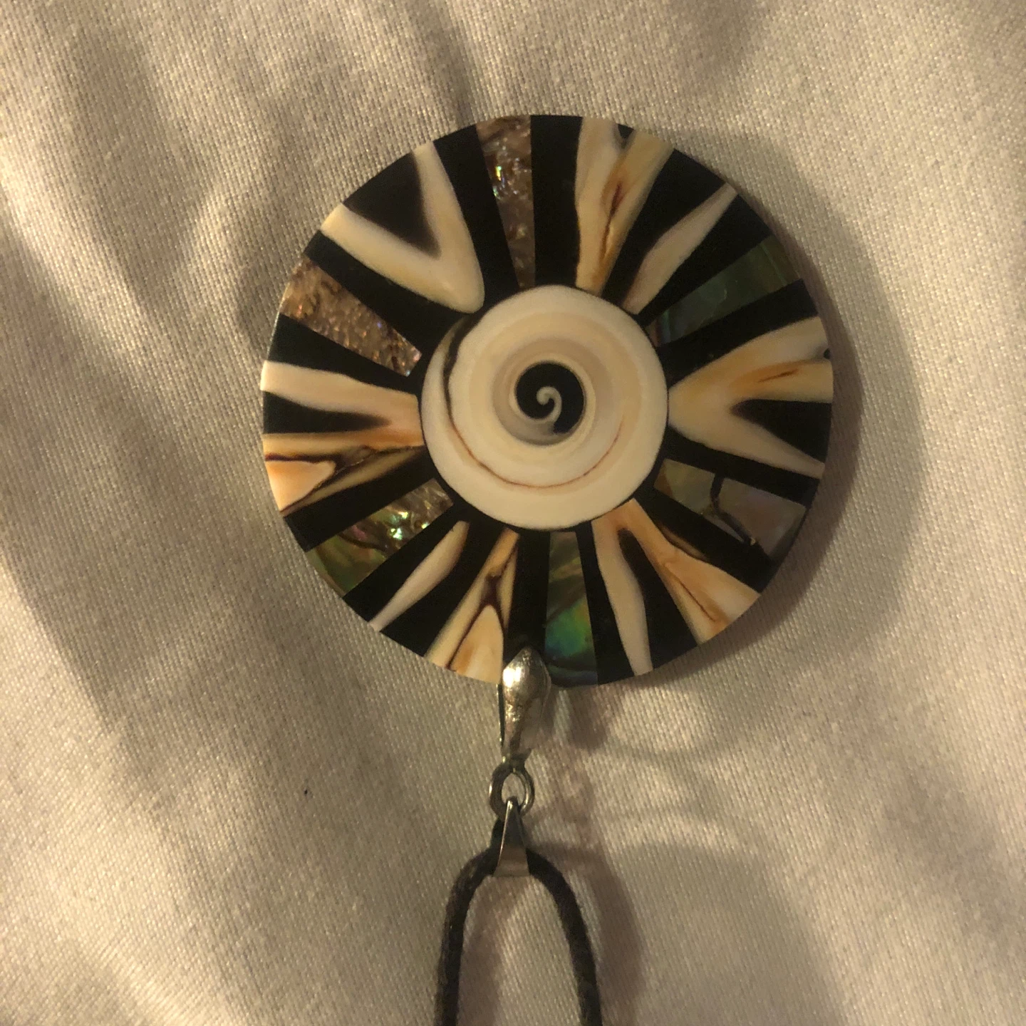 Round Mosaic Pendant Necklace