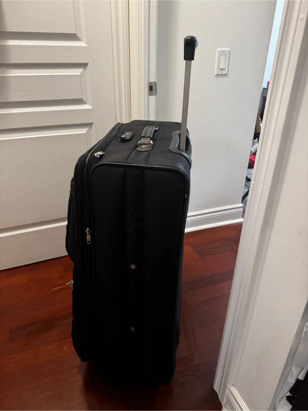 Large ELLE Black Softside Rolling Suitcase - photo 2