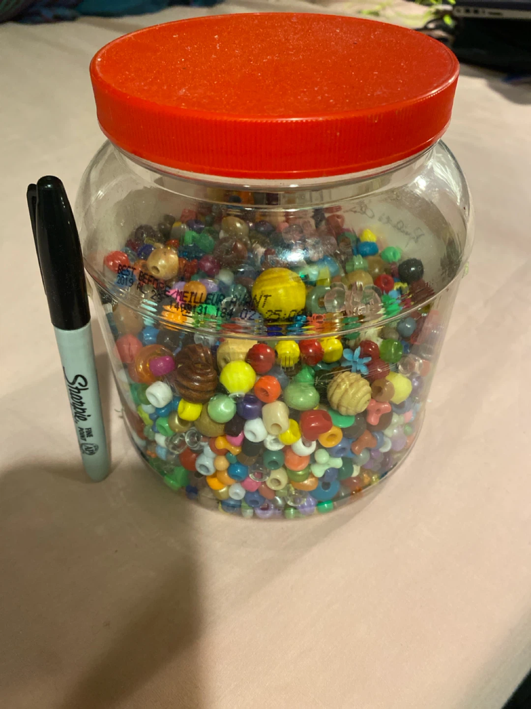 Large Jar of Craft Beads