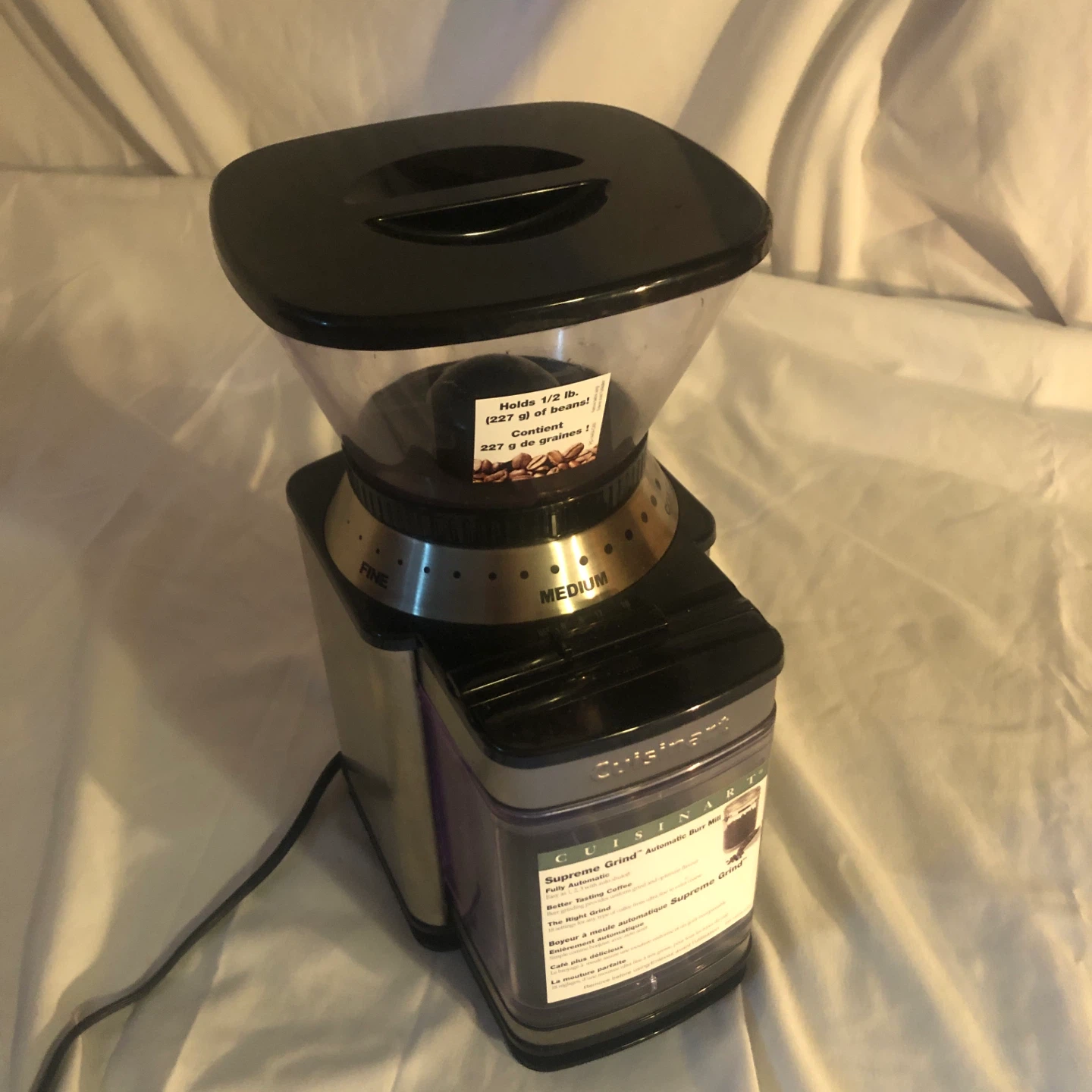 Cuisinart Supreme Grind Automatic Burr Mill Coffee Grinder