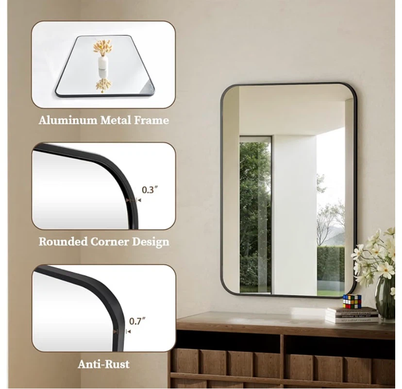 New BEAUTYPEAK Wall Mirror 24" x 36” - photo 3