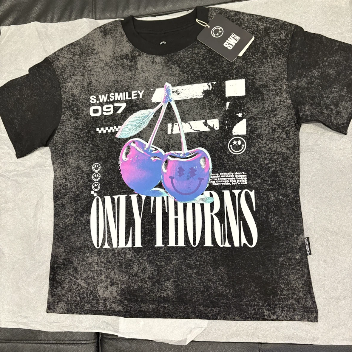 BNWT S.W. Smiley Cherry Graphic T-Shirt