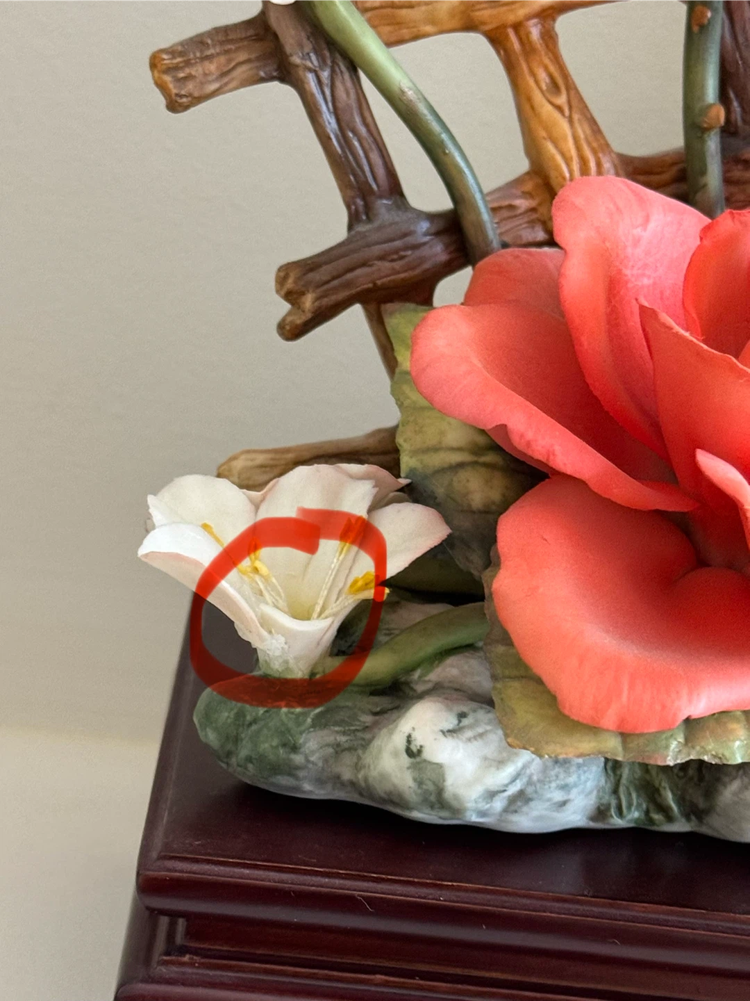 Vintage BIRKS Italy Porcelain Floral Sculpture - photo 3