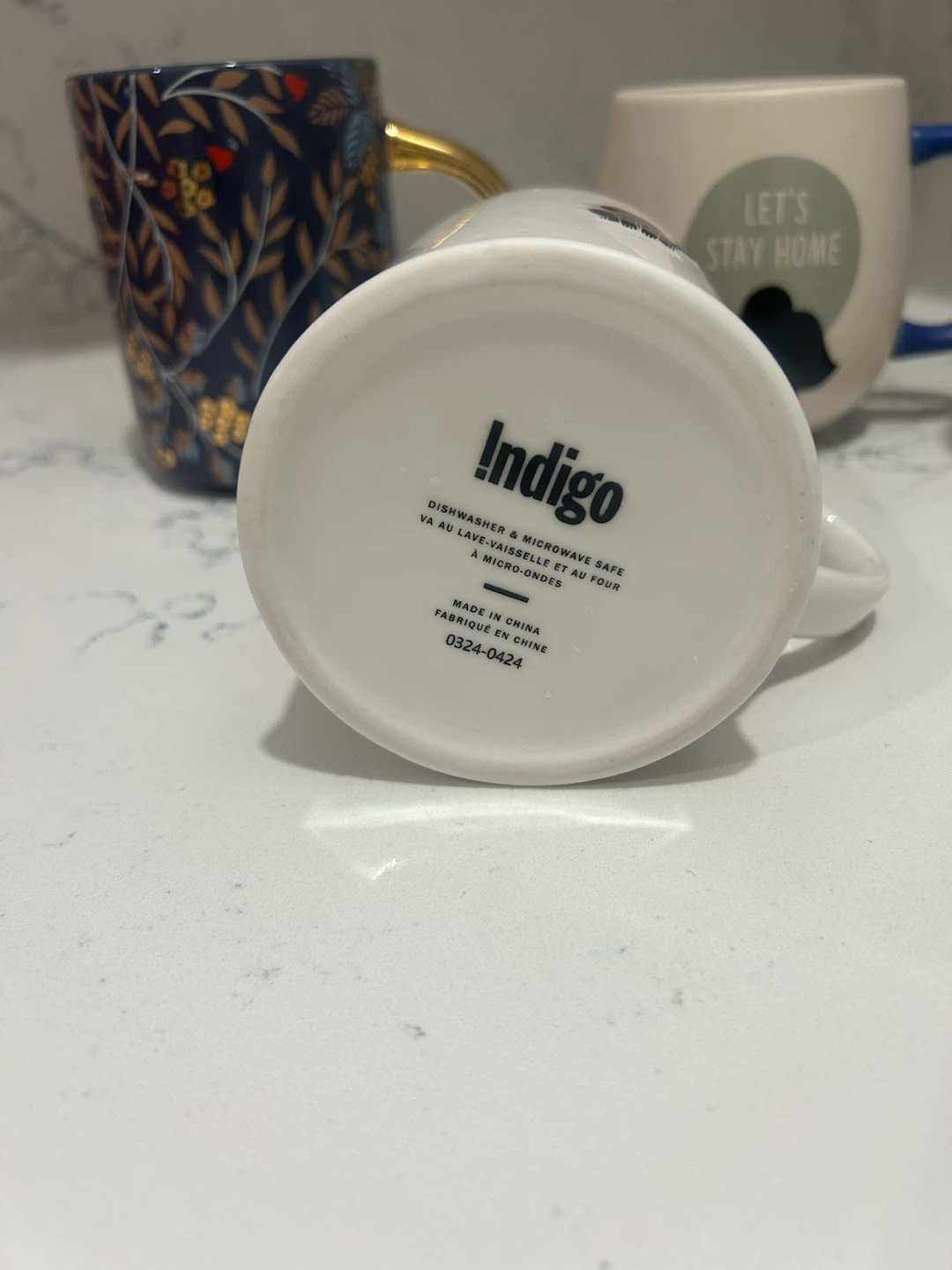 Indigo White Mug with Black Cat Graphic - photo 3