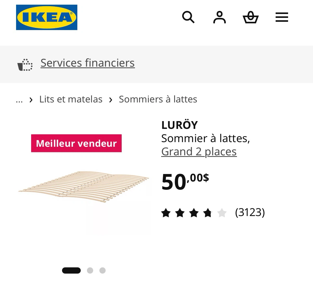 IKEA LURÖY Slatted Bed Base