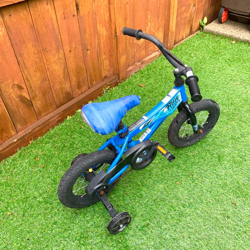Kids Bike with Training Wheels Beginner Bicycle Blue Child Youth - photo 2