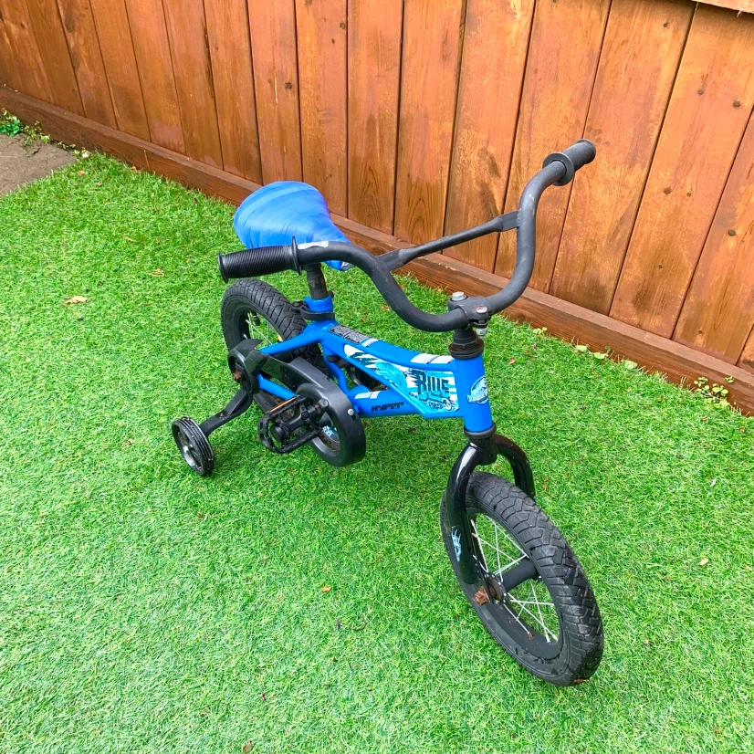 Kids Bike with Training Wheels Beginner Bicycle Blue Child Youth - photo 3