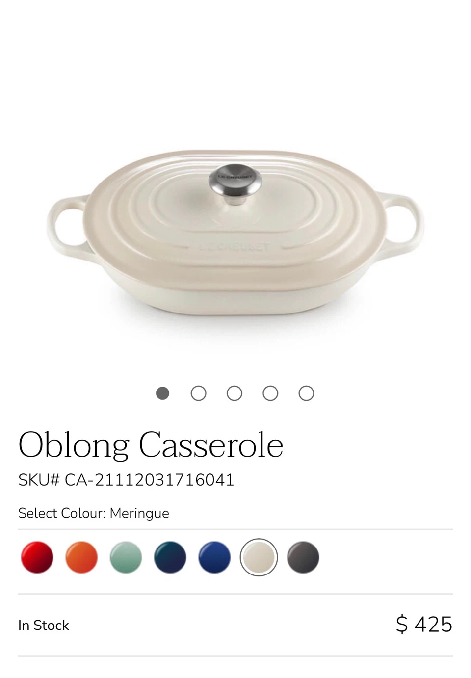 Brand new Le Creuset dish