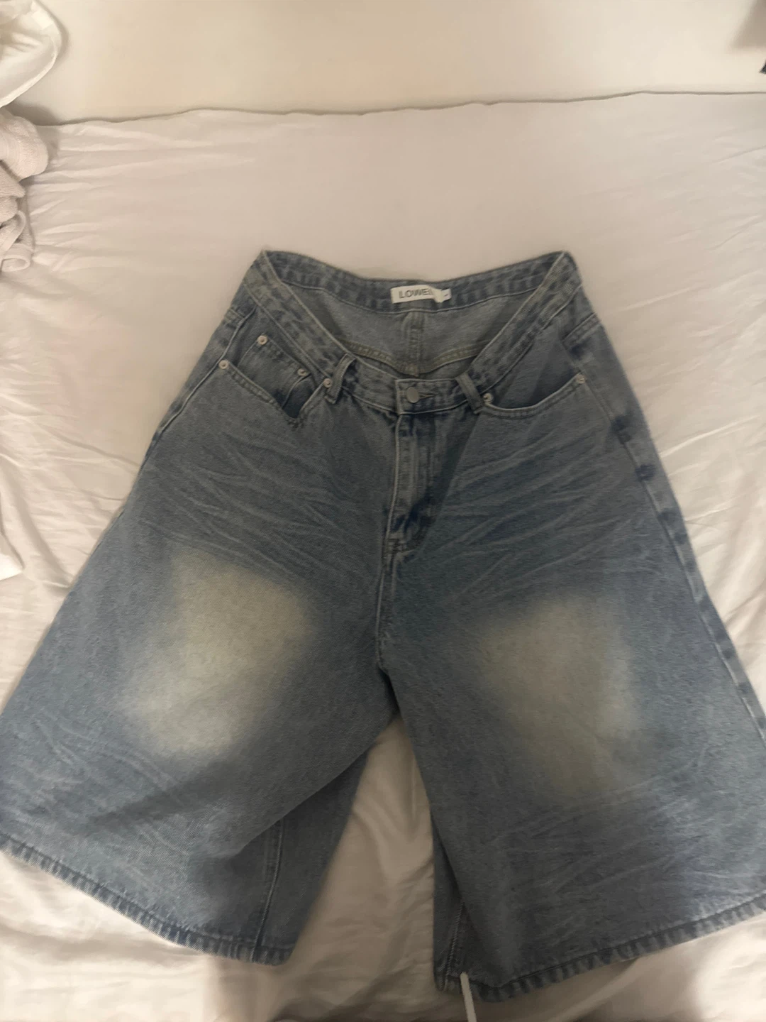 LOWELL Wide Leg Denim Jorts Size L