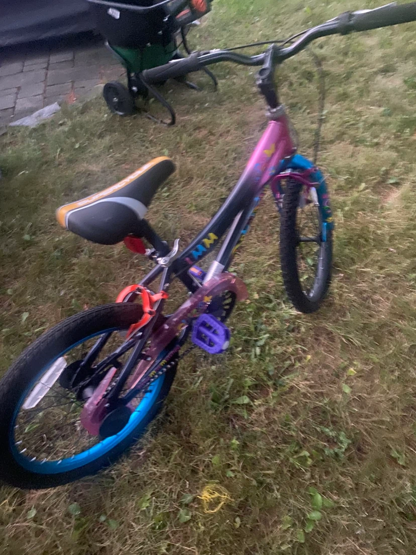 Kids' Bike with Purple and Blue Accents