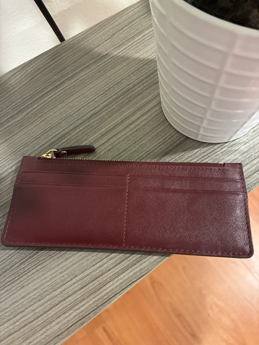Michael Kors Burgundy Leather Cardholder Wallet - photo 2