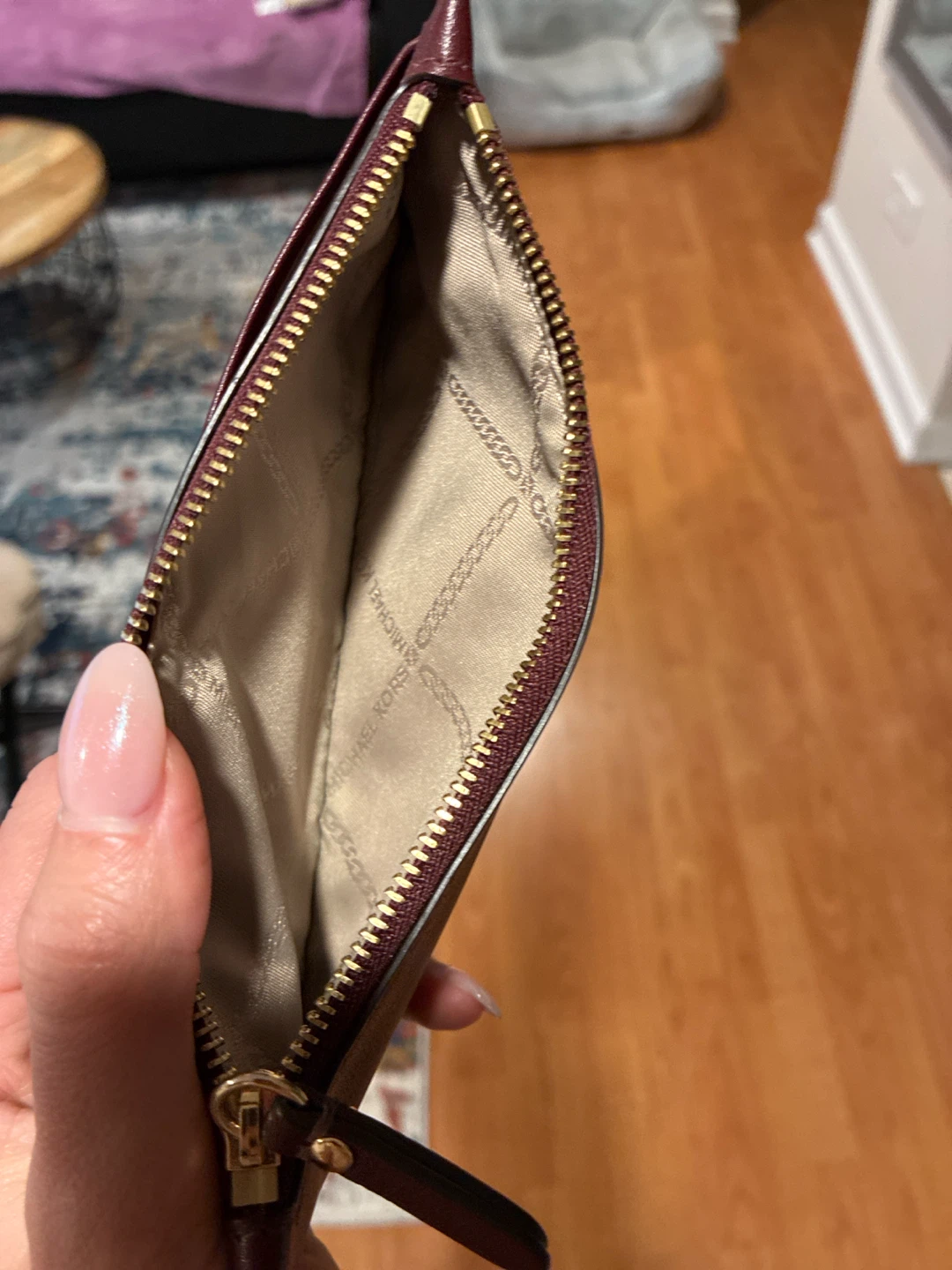 Michael Kors Burgundy Leather Cardholder Wallet - photo 3