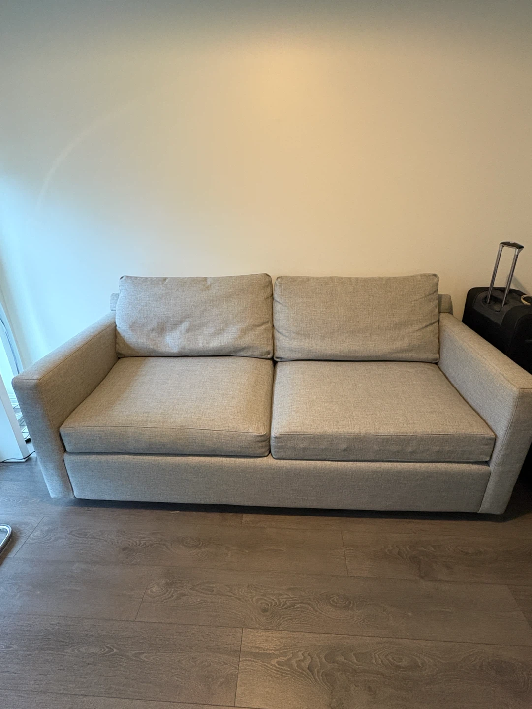 Crate and Barrel Grey Two-Seater Sofa - photo 2
