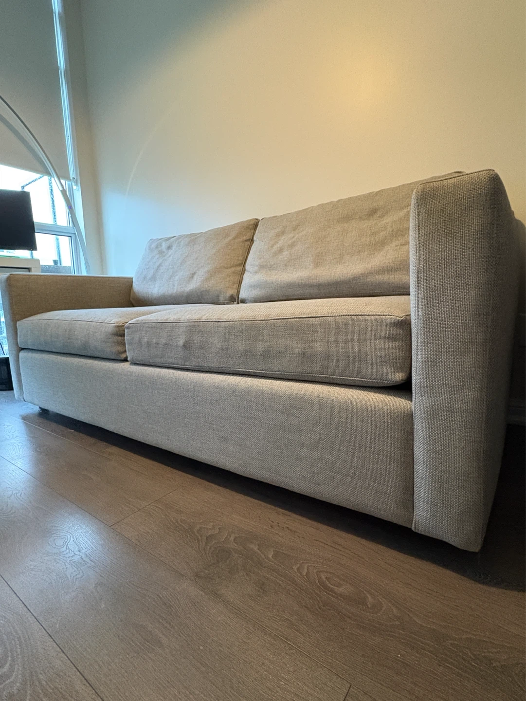 Crate and Barrel Grey Two-Seater Sofa - photo 5
