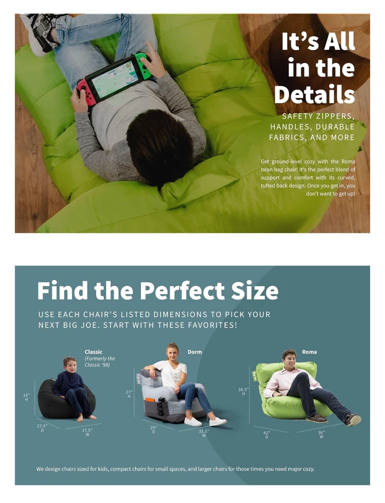 Big Joe Roma Bean Bag Chair - photo 2