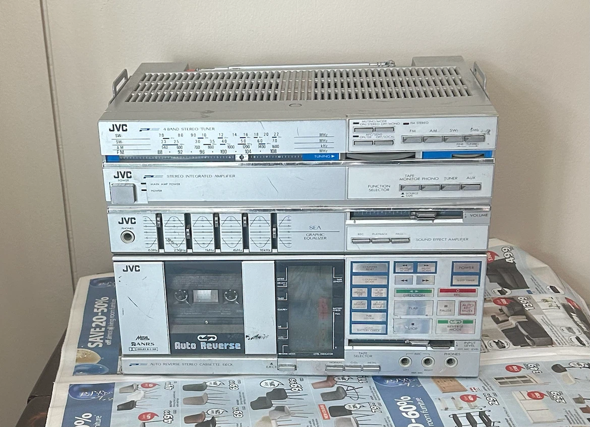 JVC Stereo System with Cassette Deck