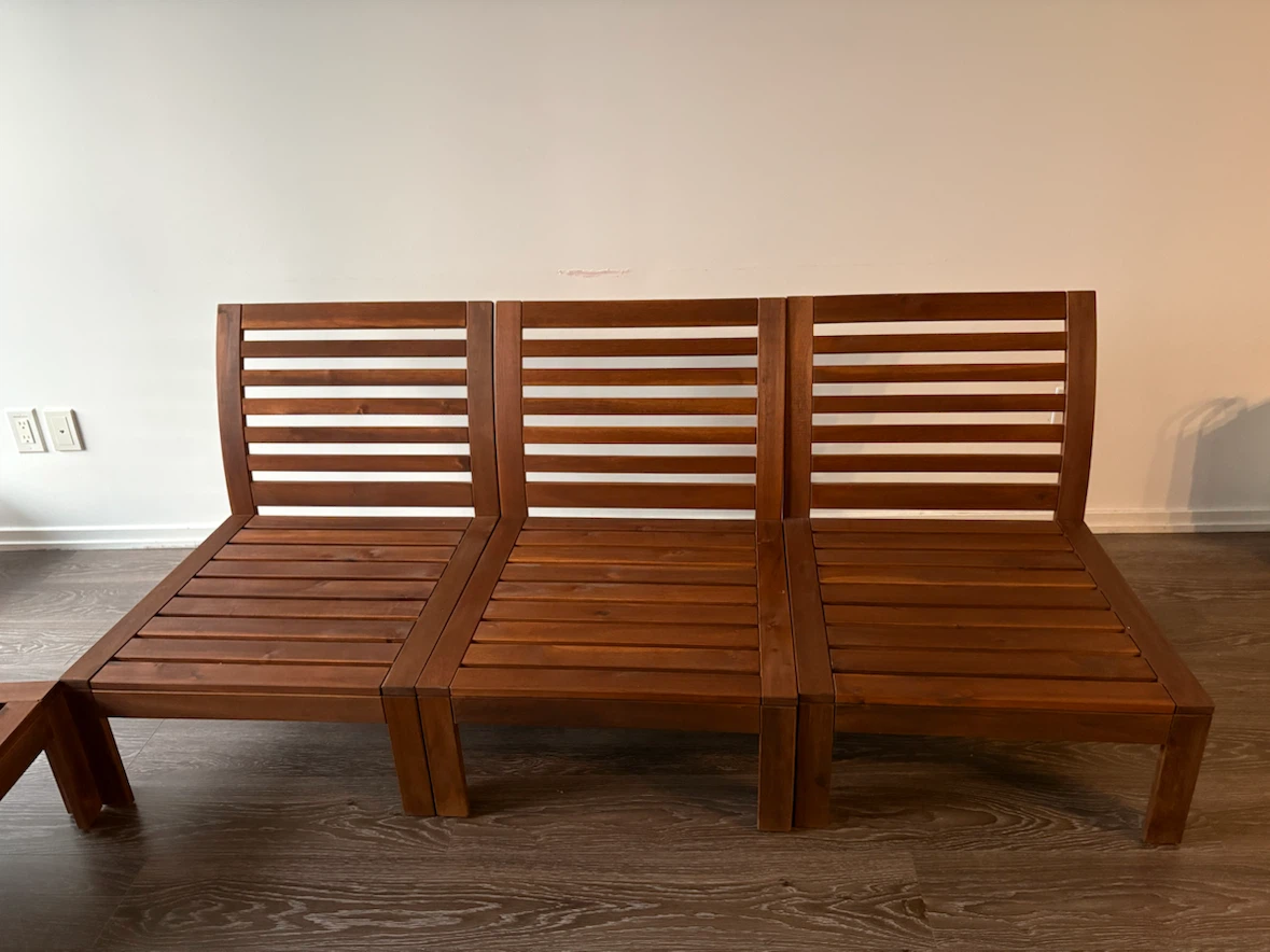 4 x Wooden Patio Chair Lounge Set - photo 2