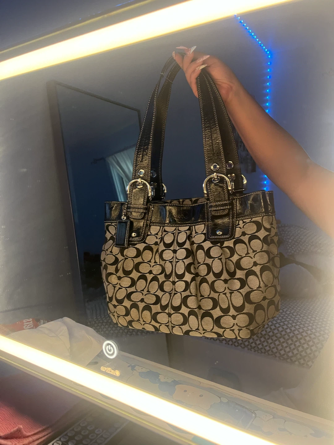 Coach Signature Monogram Soho  Tote Bag