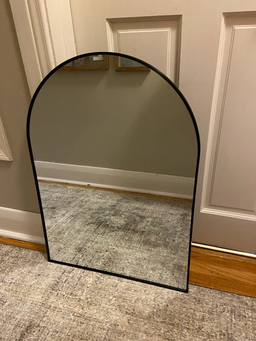 New Arched Mirror, 20"x28" Black Metal Frame - photo 5